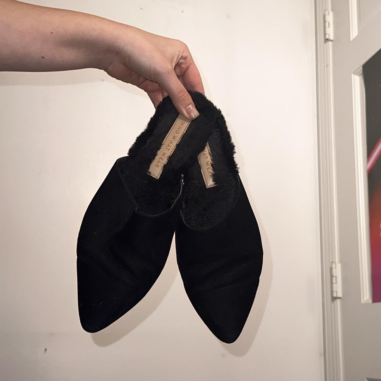 Women's Black Mules Depop