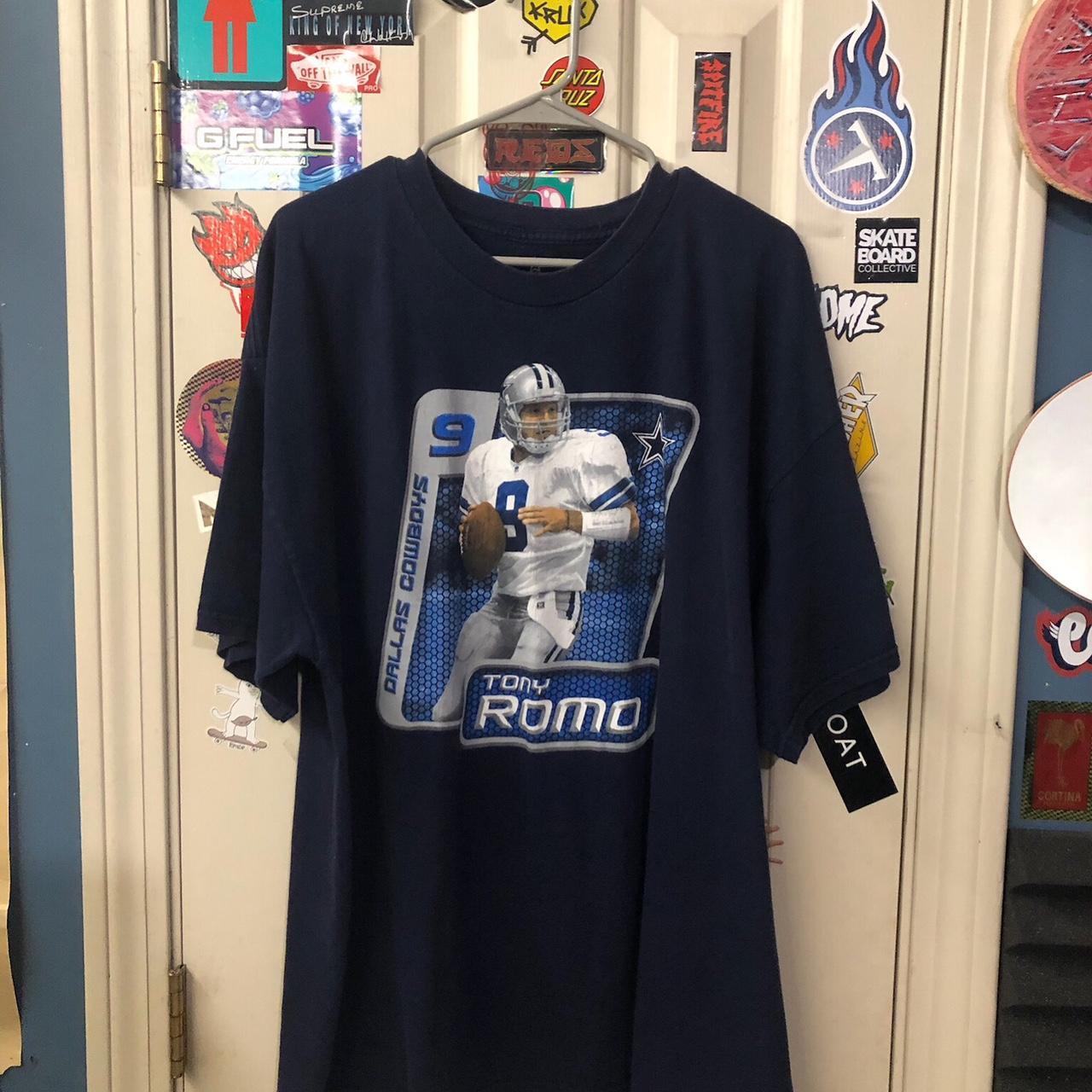 NFL Cowboys Tony Romo Jersey T Shirt Front and Back, - Depop