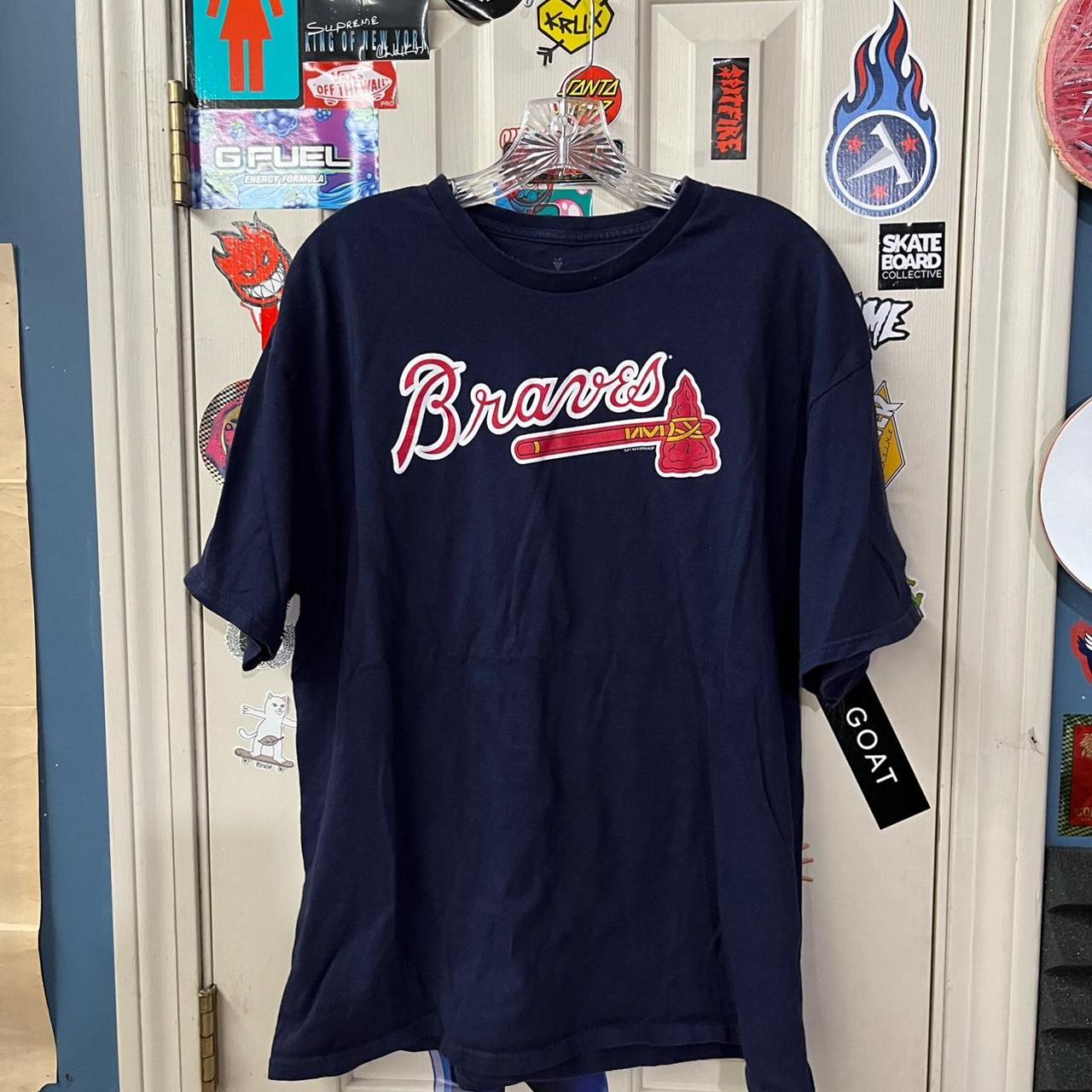 Atlanta Braves Majestic Long Sleeve T Shirt Size - Depop