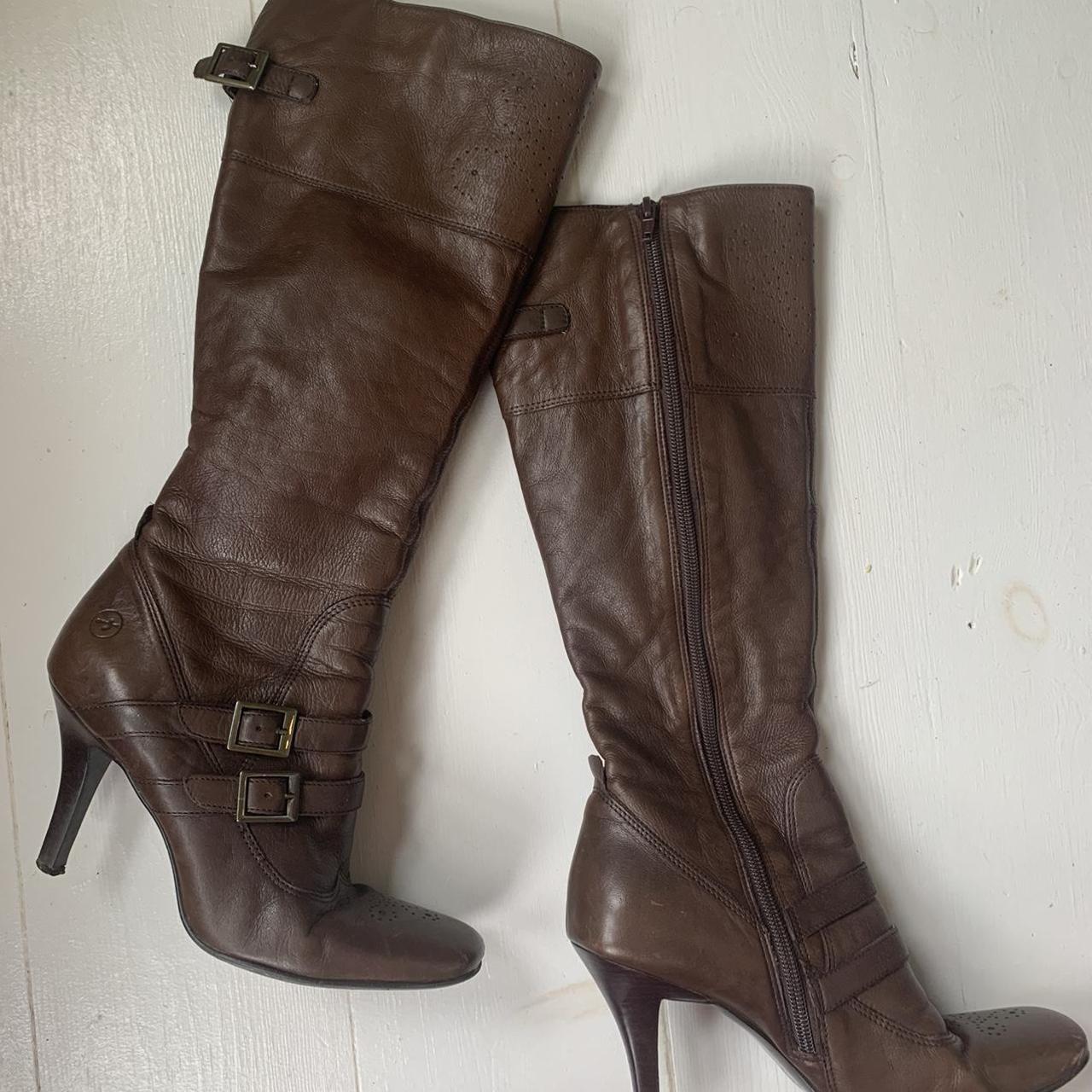 Gorgeous chocolate Brown knee-high boots Gorgeous... - Depop