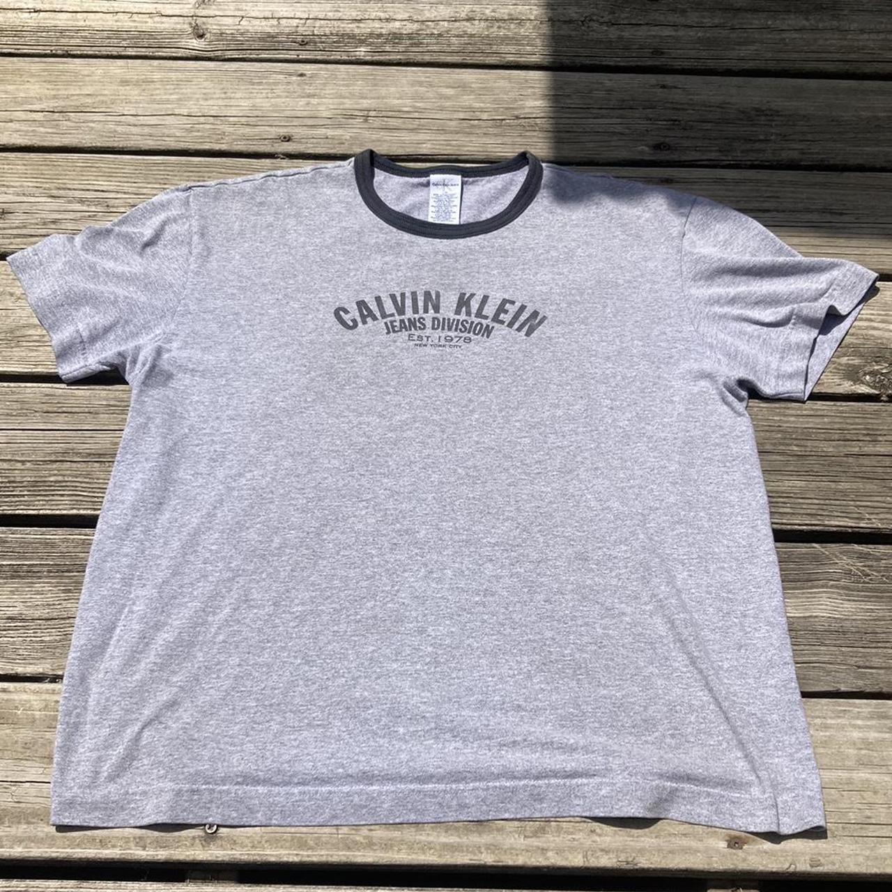 Calvin Klein Men's Grey T-shirt | Depop