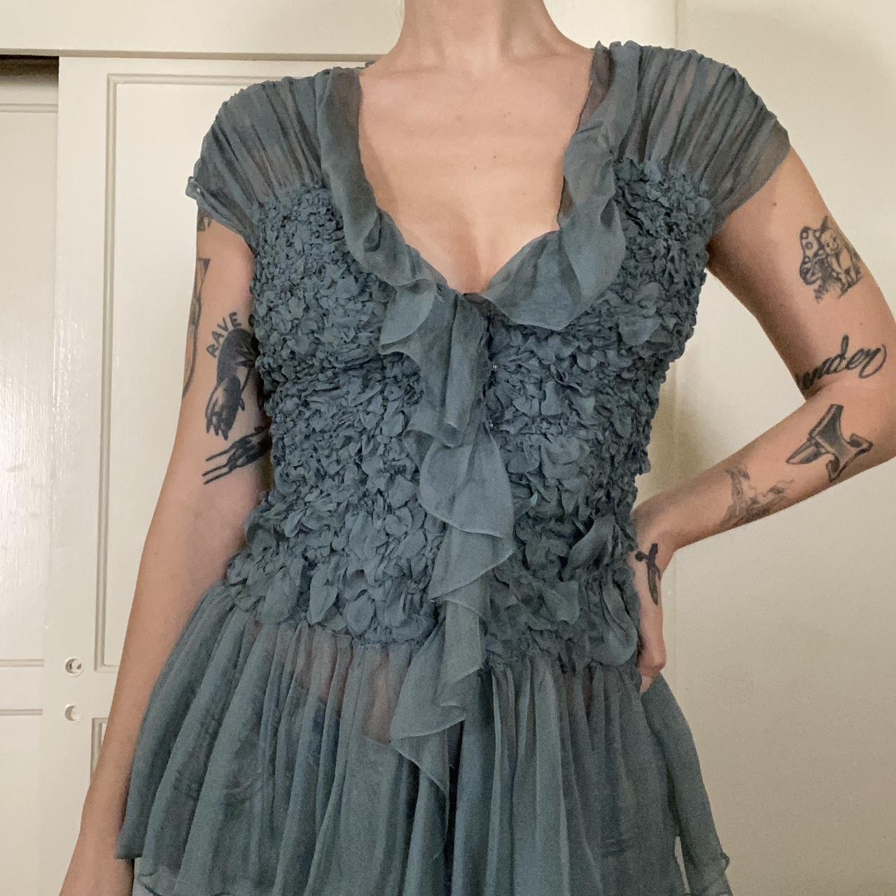 Gorgeous whimsical 100% silk Alberta Ferretti... - Depop