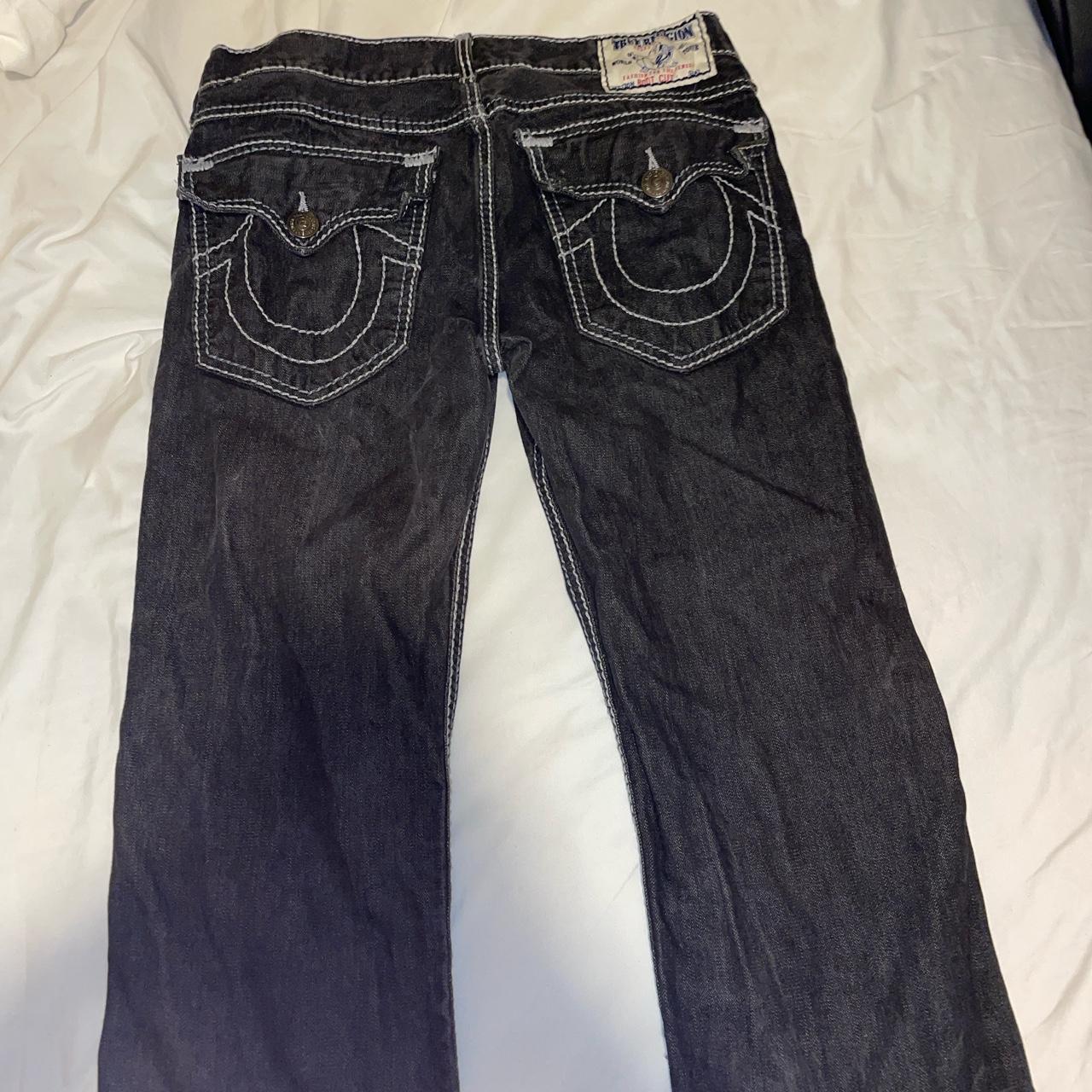 black bootcut true religion pants, good pair of... - Depop