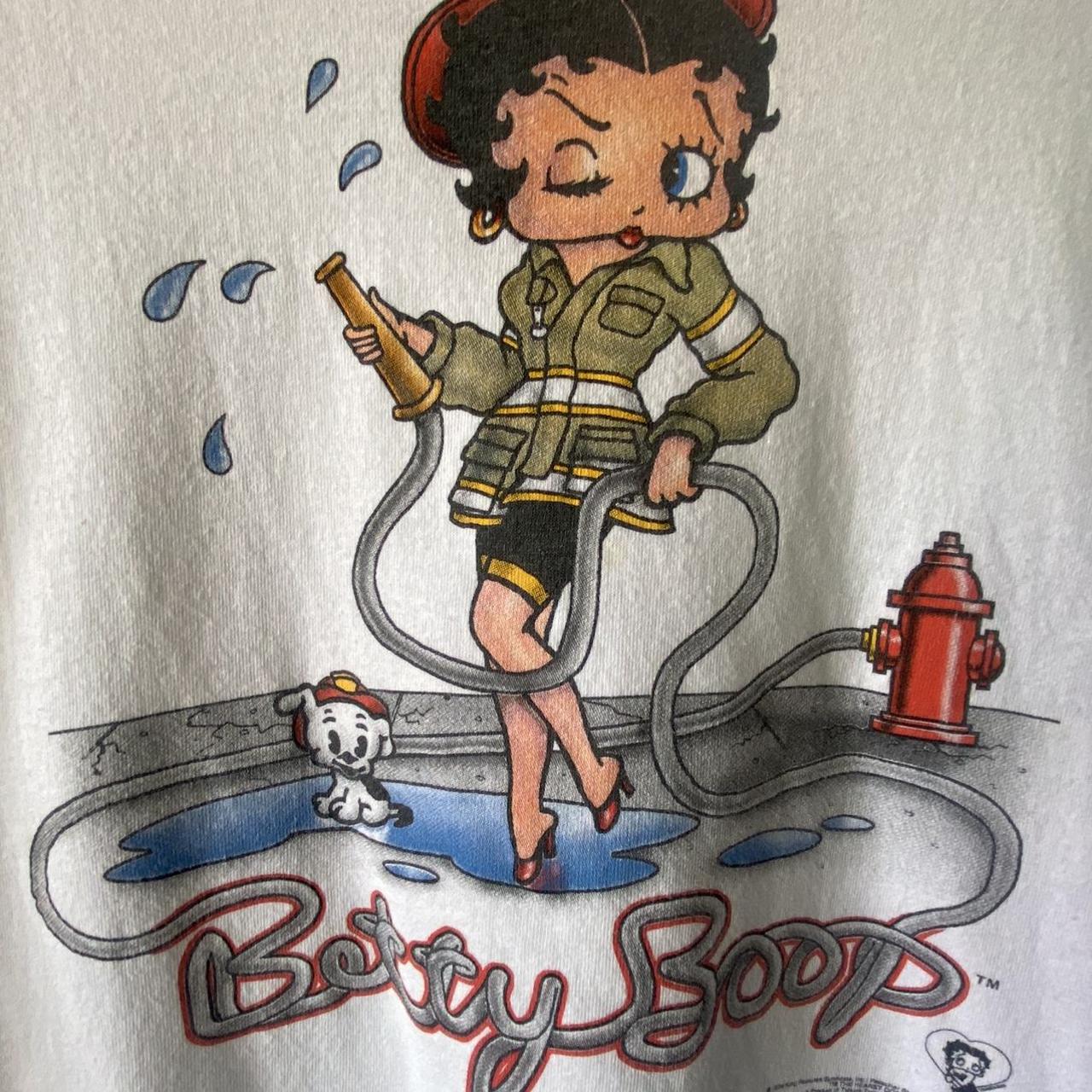 Vintage top 1998 Betty Boop Firefighter Tshirt Size Large