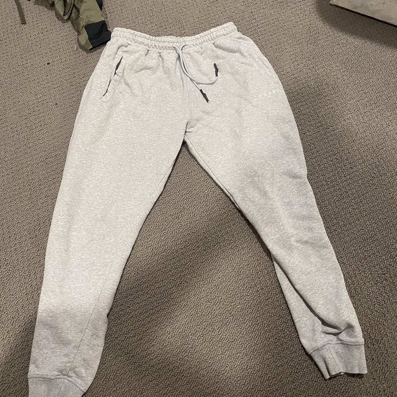 Young La grey joggers size XL #workout #fitness... - Depop