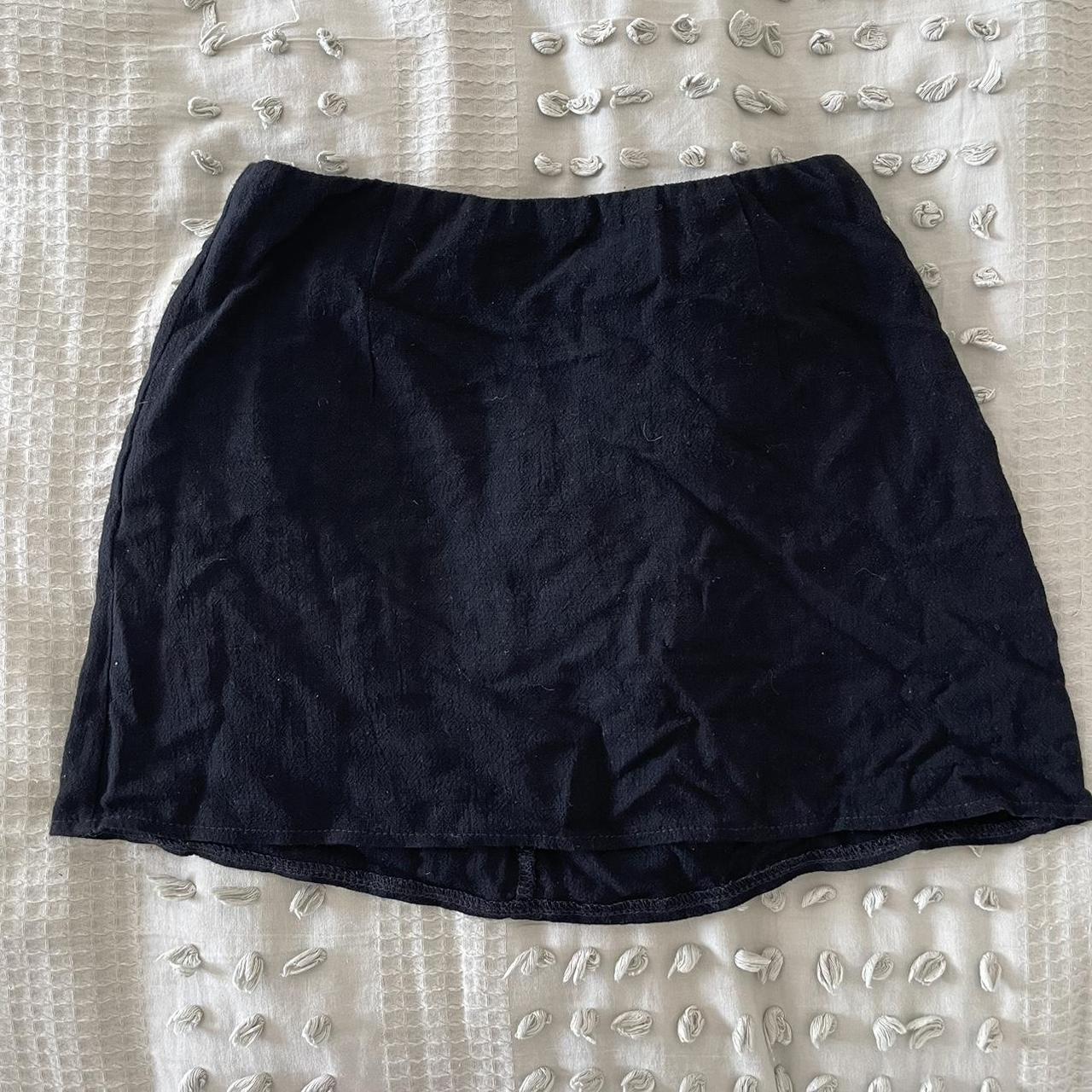 Princess Polly black mini skirt Size 8 Barely... - Depop