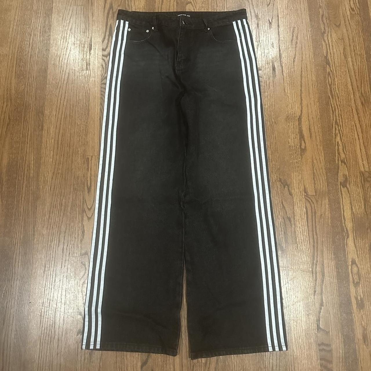 Baggy Striped Balenci Denim Craftednyc denim 11”... - Depop