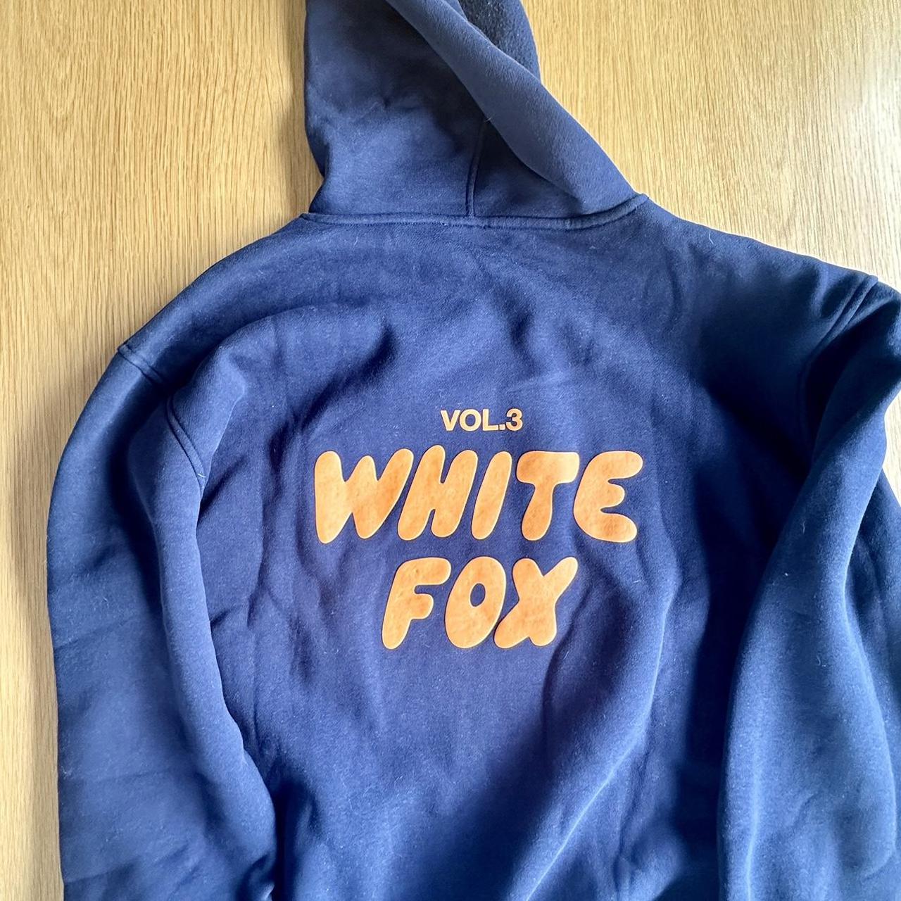 White Fox Boutique Offstage Hoodie Navy. Size S/M. - Depop