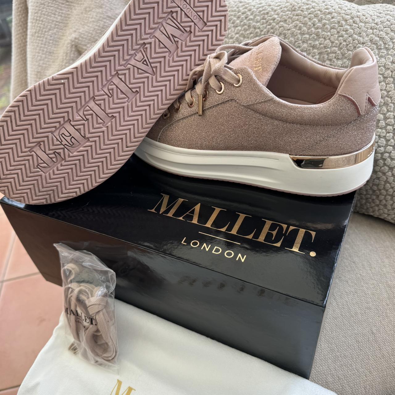 Mallet Blush glitter trainers worn once for an