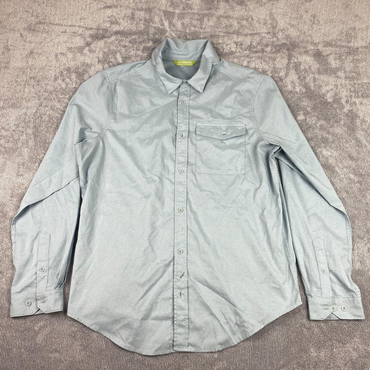 Kathmandu Long Sleeve Shirt Mens Blue Size XL Button... - Depop