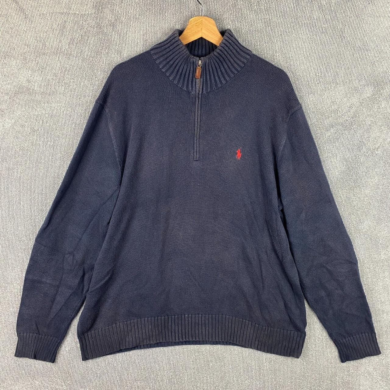 Vintage Polo Ralph Lauren Pullover Mens Size XL 1/4... - Depop