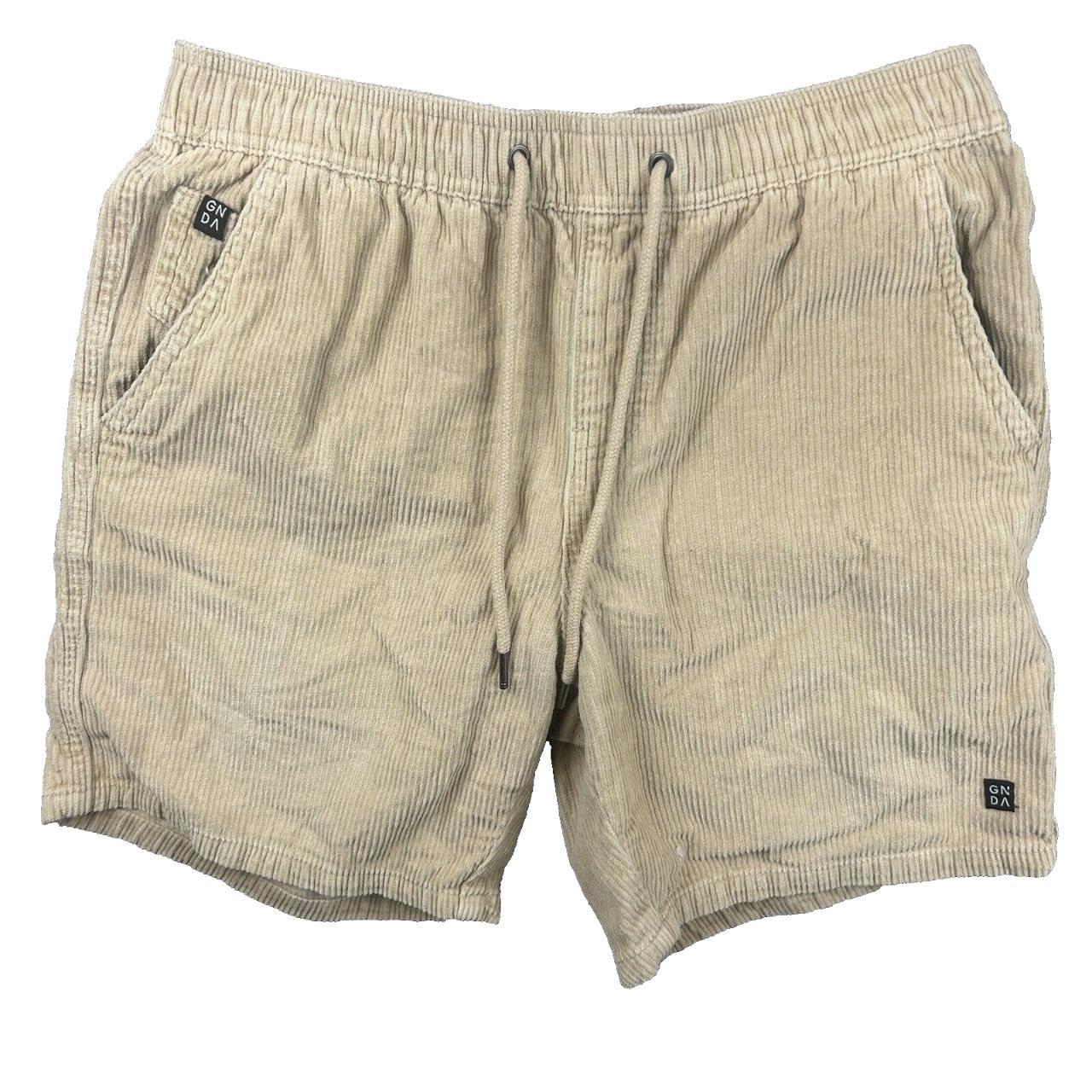 Ghanda Beach Shorts Womens Size 30 Beige Cotton... Depop