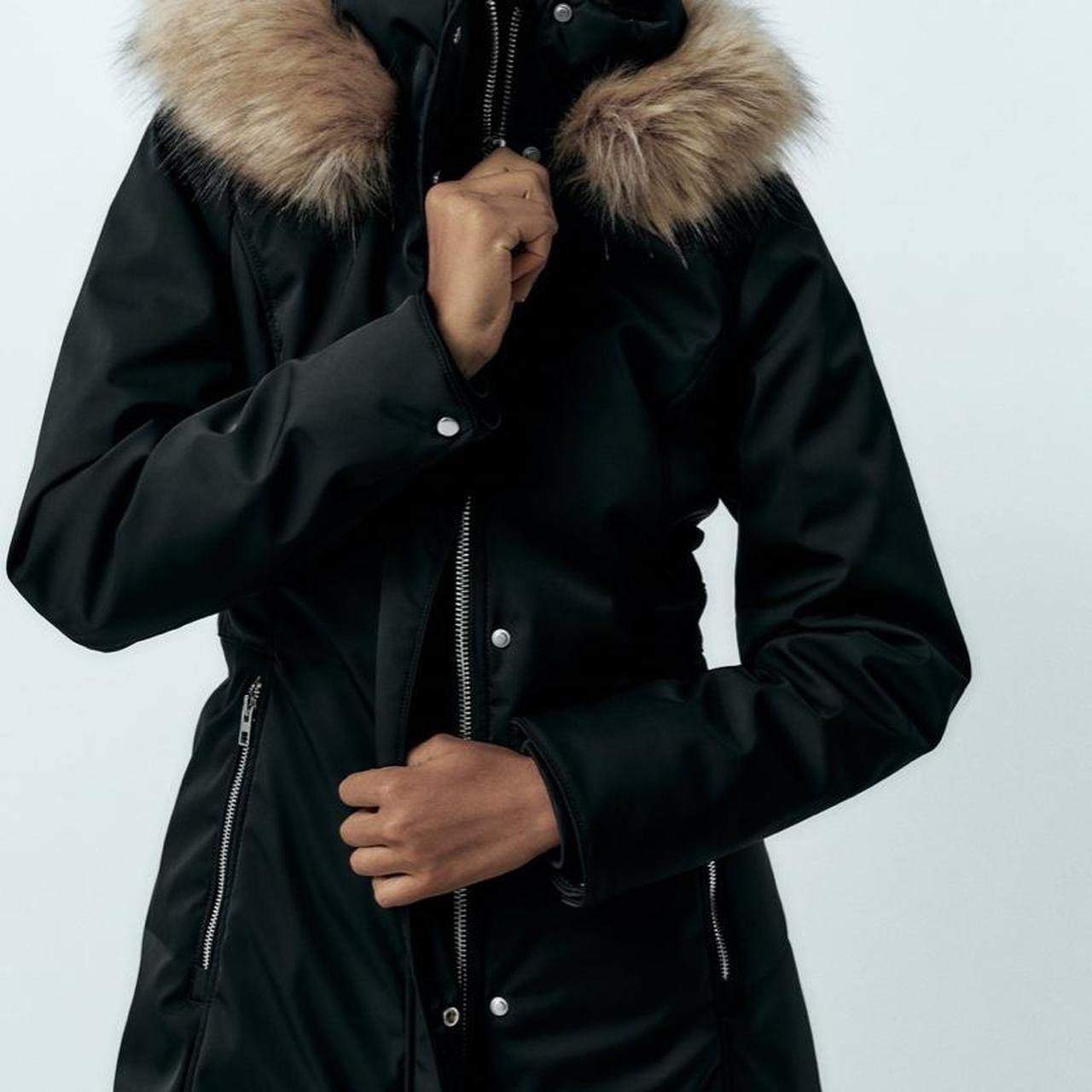 ZARA WATER AND WIND PROTECTION PARKA Fitted parka | Depop