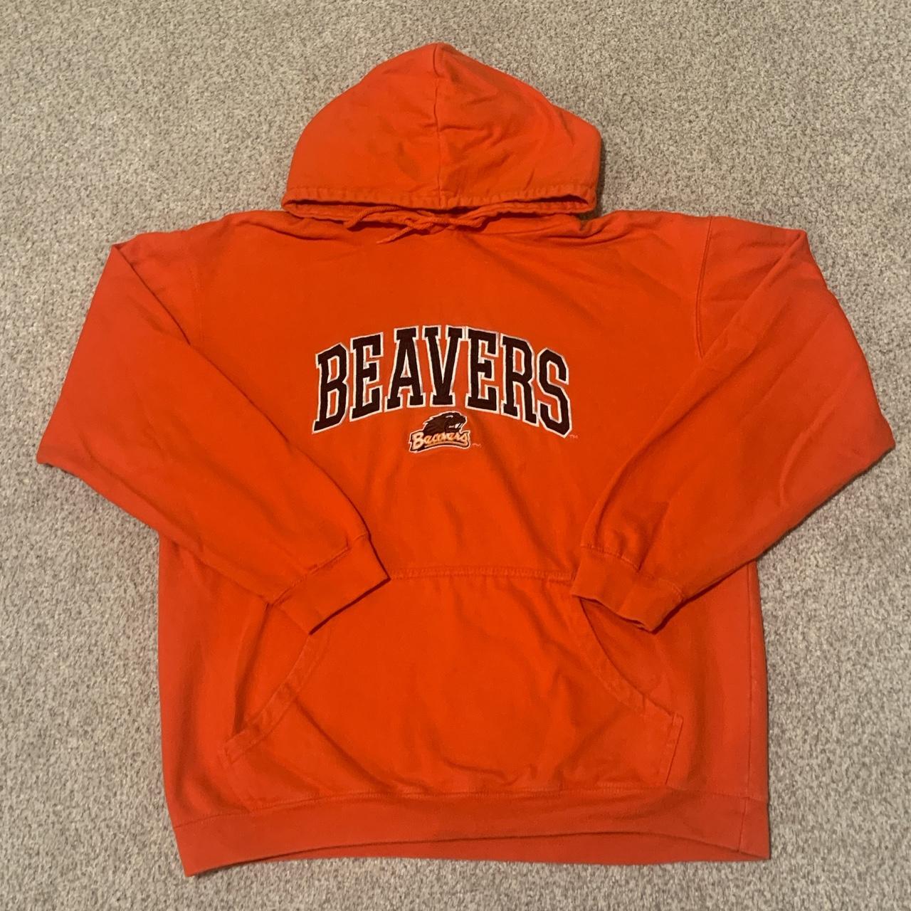 BEAVERS Oregon state hoodie. Bright orange. Has Depop