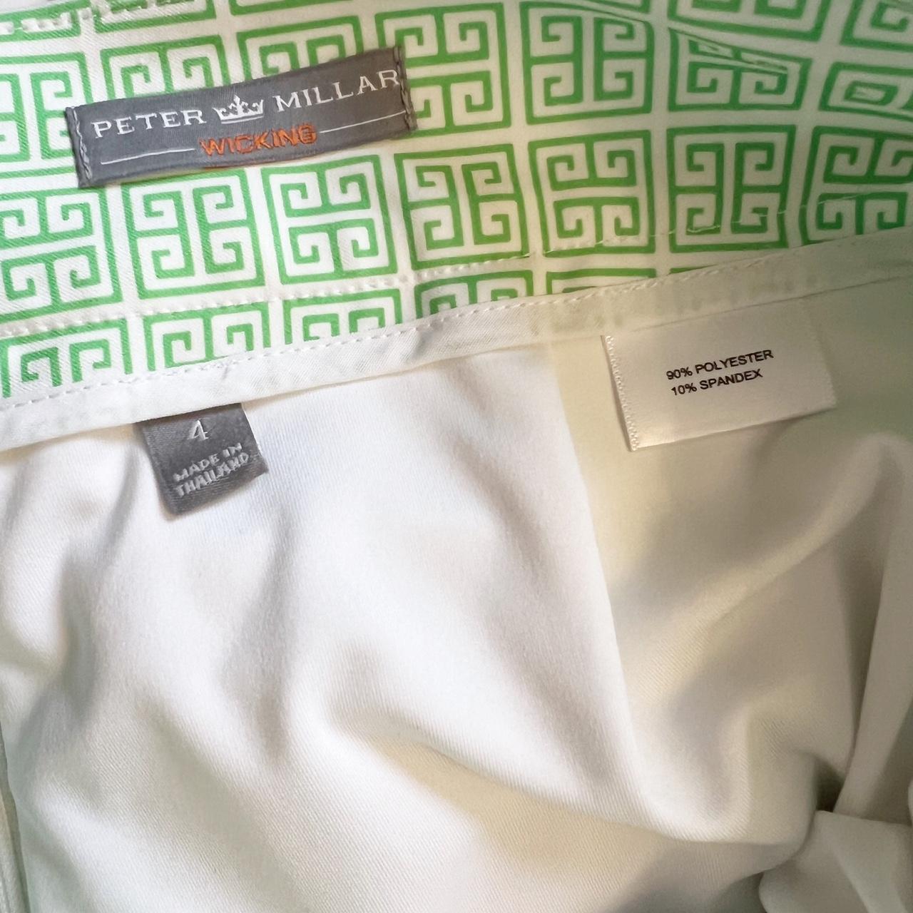 Peter Millar Women's Green and White Shorts Depop
