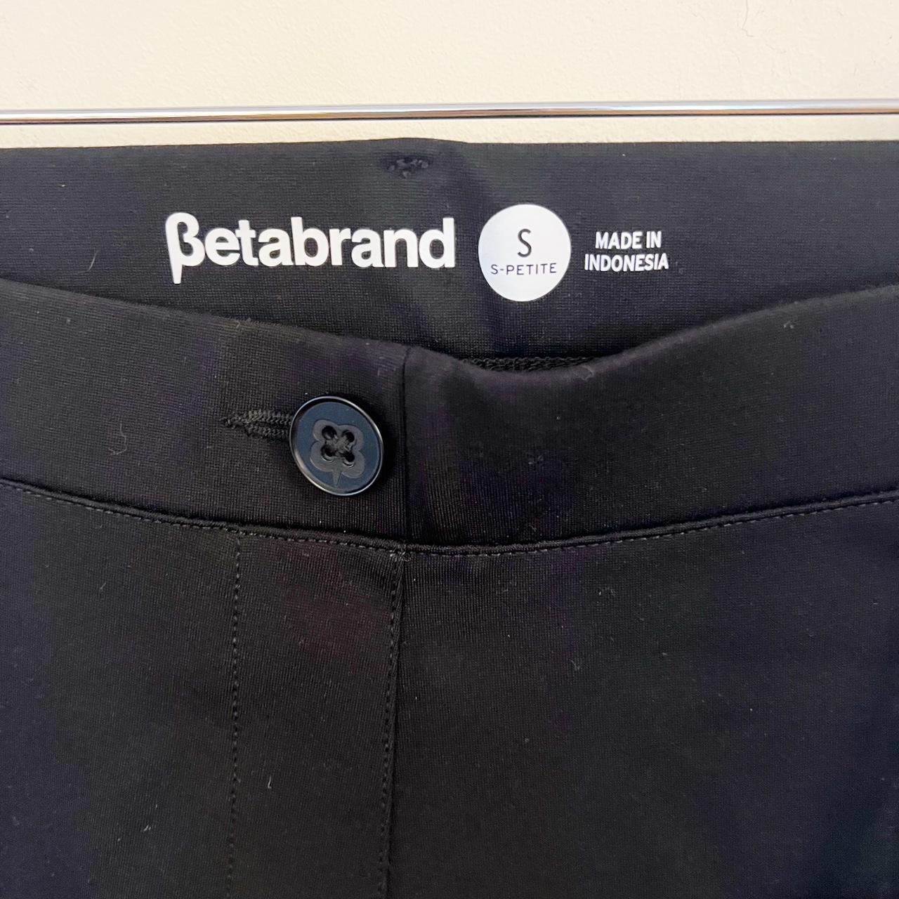 Betabrand Black Dress Crop Cuff Straight Leg Pants - Depop