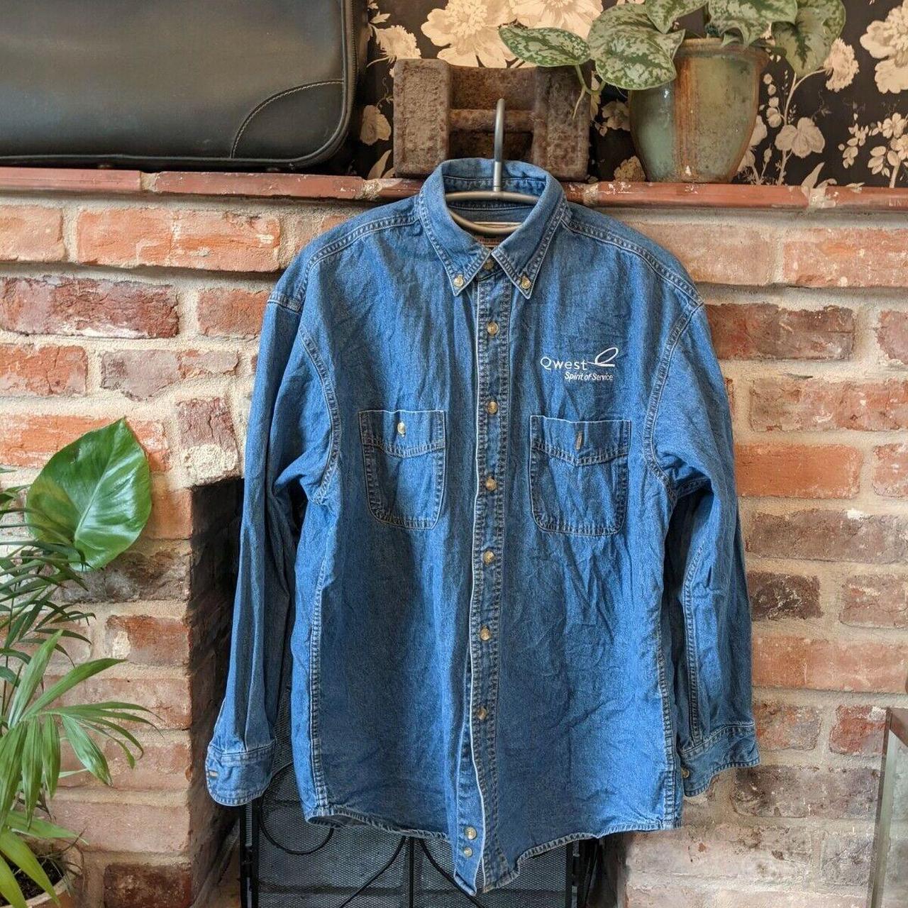 Lee Mens Vintage Western Denim Shirt 80/90s Collared... - Depop