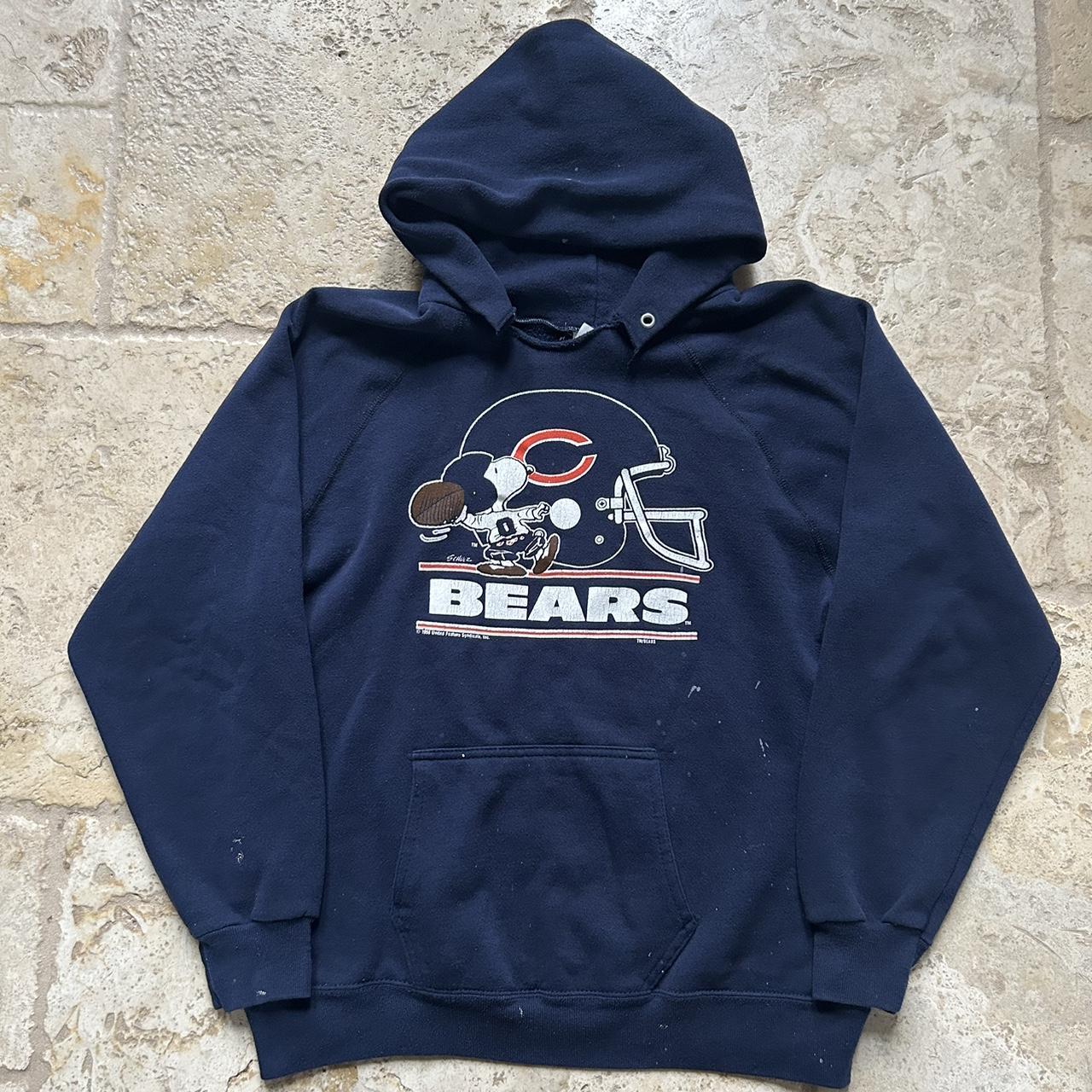 Vintage 80s Snoopy Chicago Bears Hoodie Large Depop