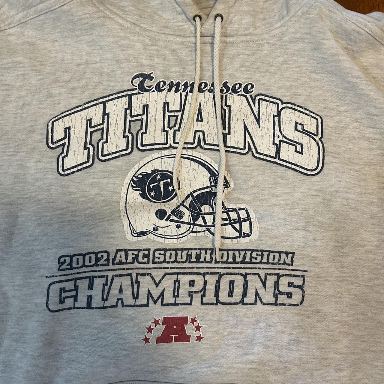 Tennessee Titans Hoodie Mens Large Blue Gray Fleece - Depop