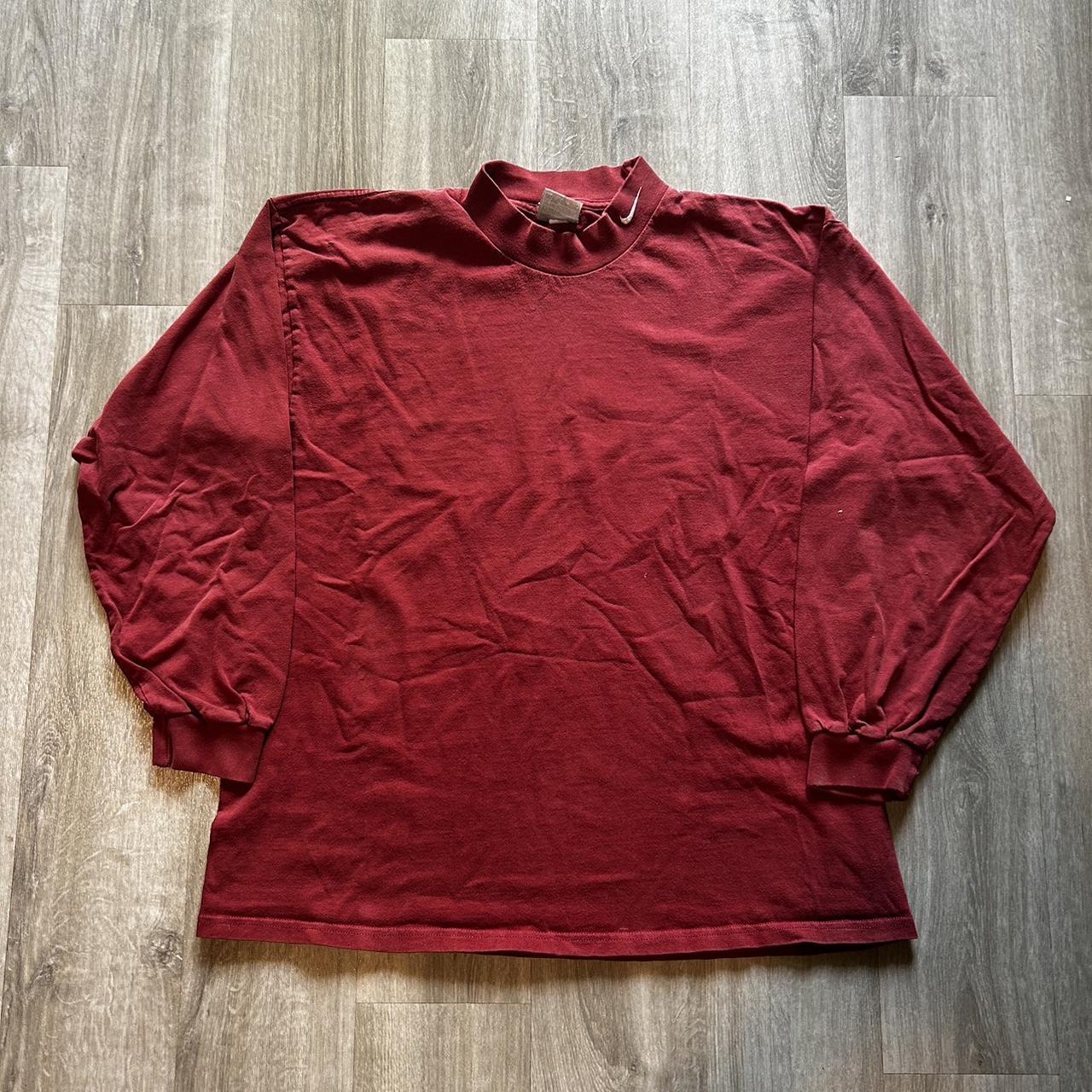 Nike Men's Burgundy T-shirt | Depop