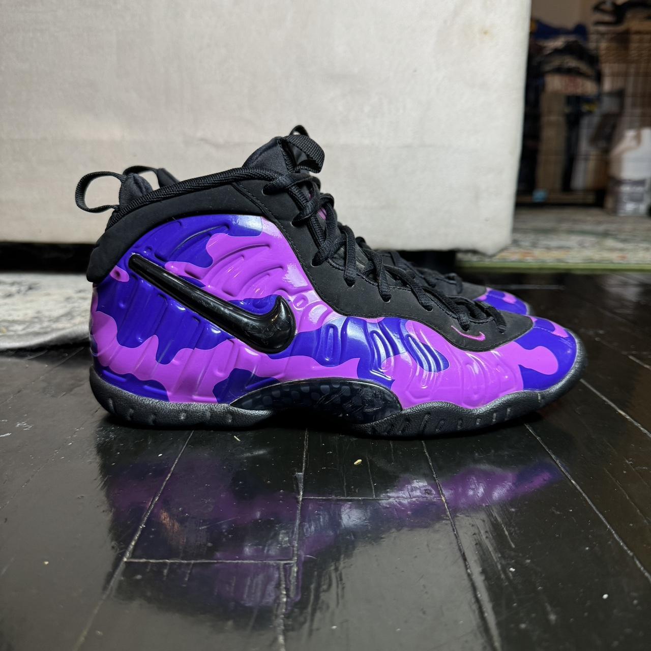 Nike Air Foamposite Pro Court Purple Camo Size. Depop