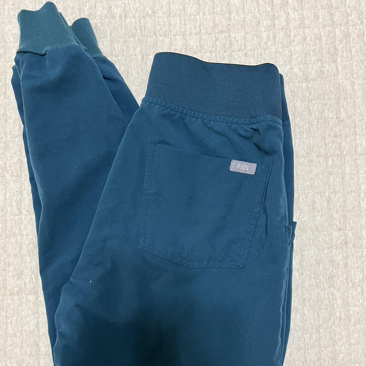 FIGS caribbean blue jogger scrub pants. High waisted... Depop