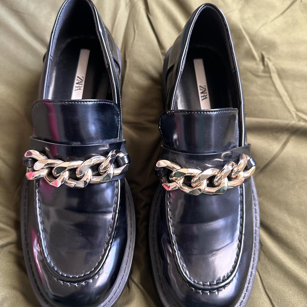 treaded sole loafers zara