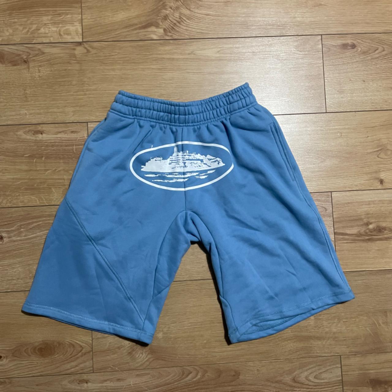 Corteiz Baby Blue Shorts Brand New Size L Perfect... - Depop