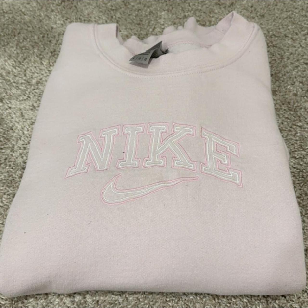 mens pink nike crew sweatshirt