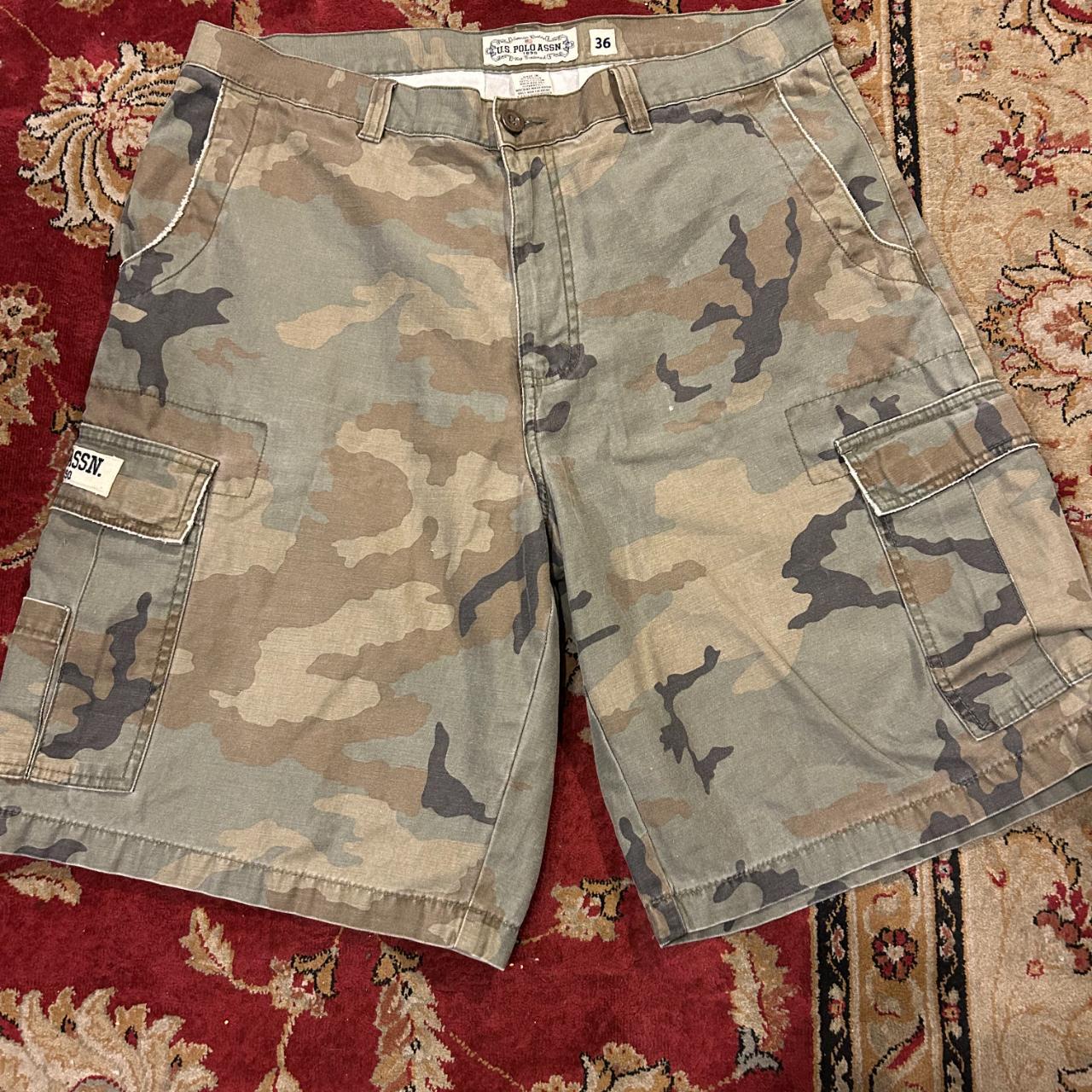 U.S. POLO ASSN camo cargo shorts with some cool. Depop