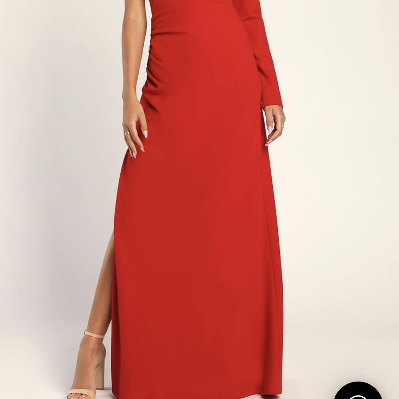 Missguided red one shoulder dress best sale