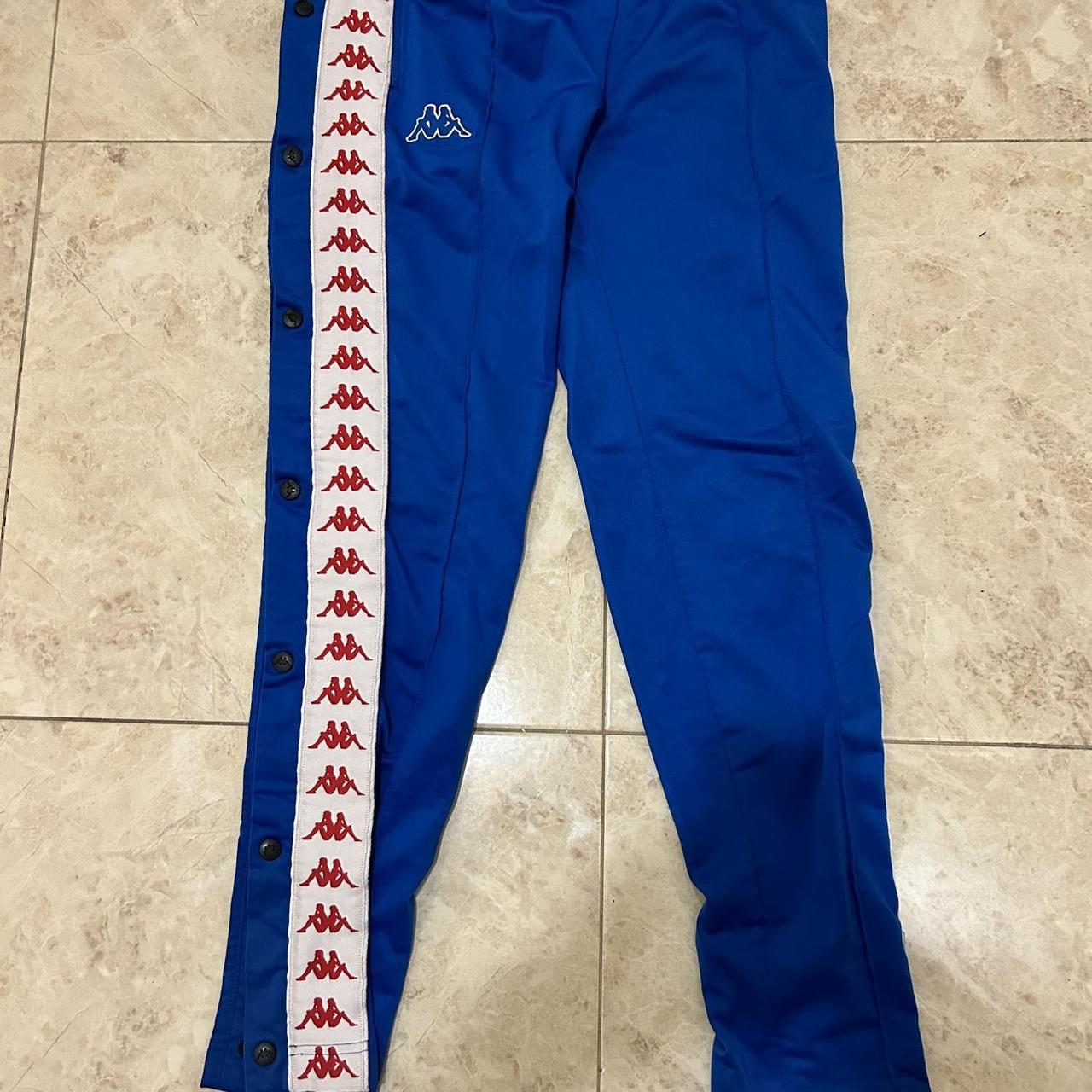 Kappa nba warmup sweat pants blue white and red. Depop