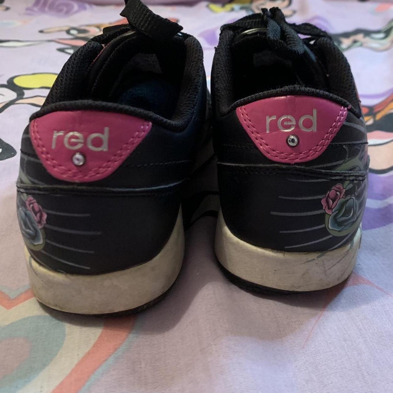 Y2k cyber graphic sneakers from Eckō Red. Black | Depop