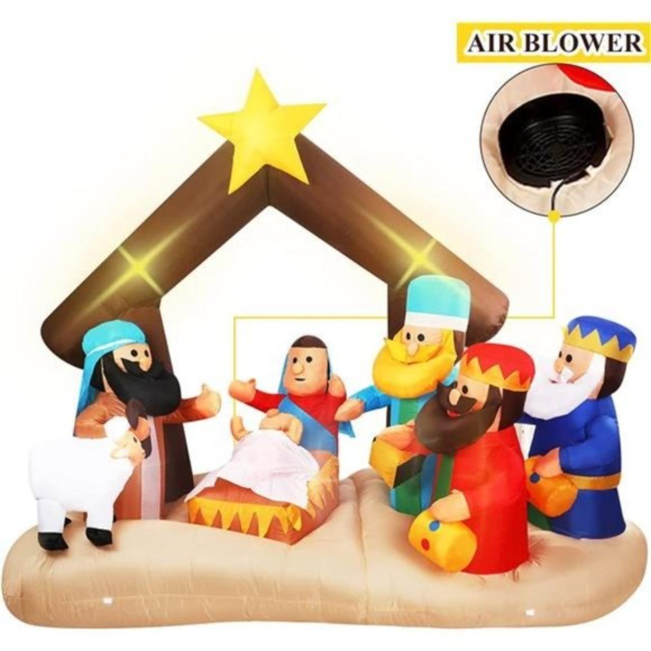 6.5 ft Christmas Inflatable Decoration Jesus Blow up... Depop