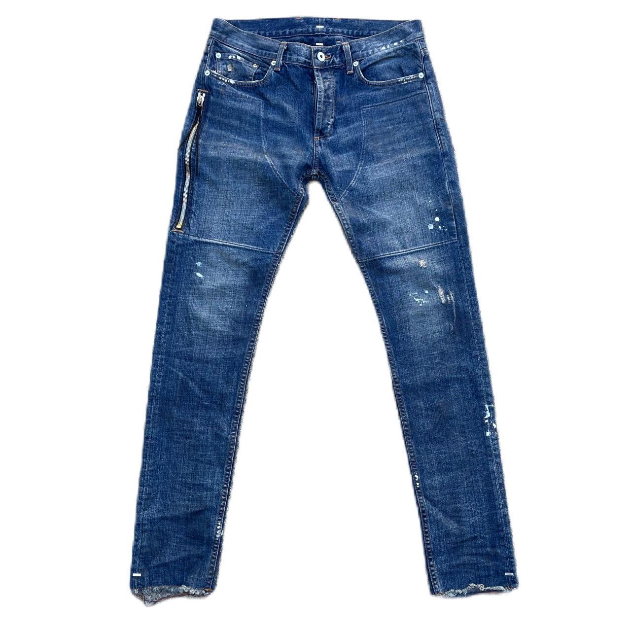 Mr.Completely Men's Blue and White Jeans