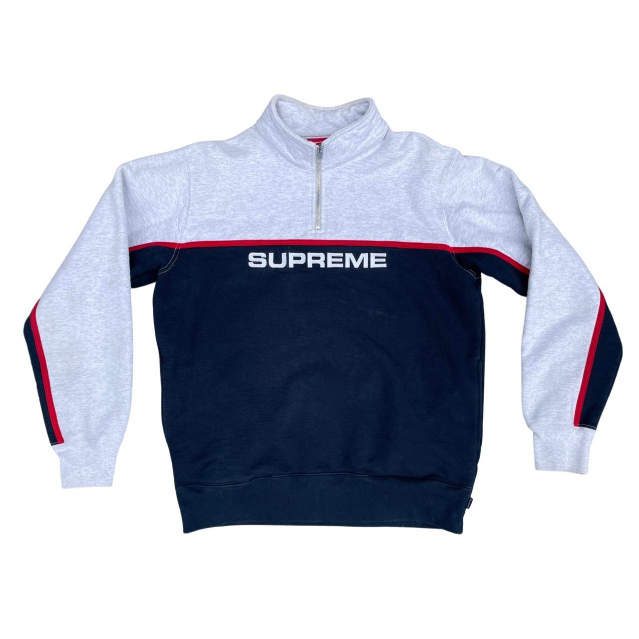 Supreme Quarter Half Zip Sweater Two Tone Size:... - Depop
