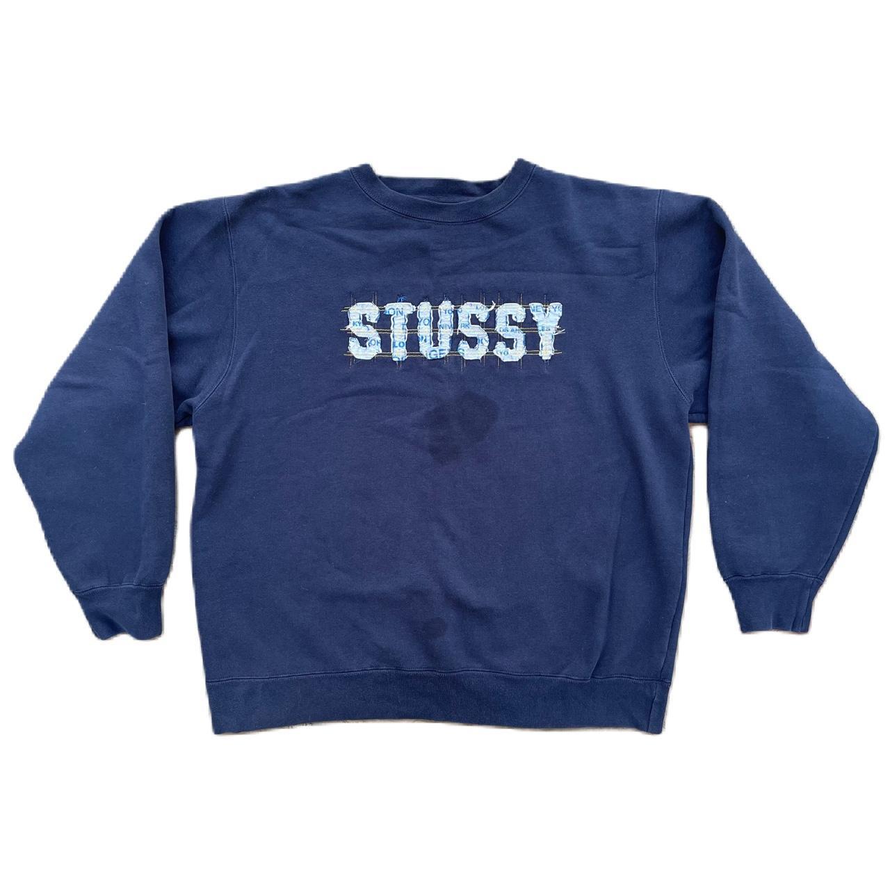 入荷nowオンラインストア Excellent Condition Stussy Sweatshirt, Arch Logo Embroidery トップス