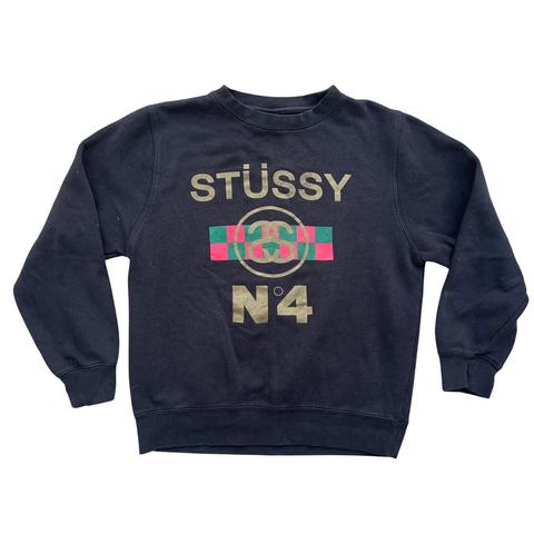 Vintage Stussy Embroidered Logo Crewneck Made in | Depop