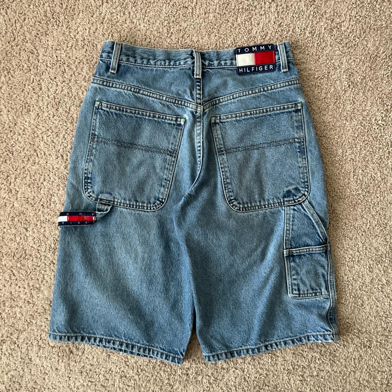 Tommy Hilfiger 1990s Vintage Carpenter Jorts Flaws Depop