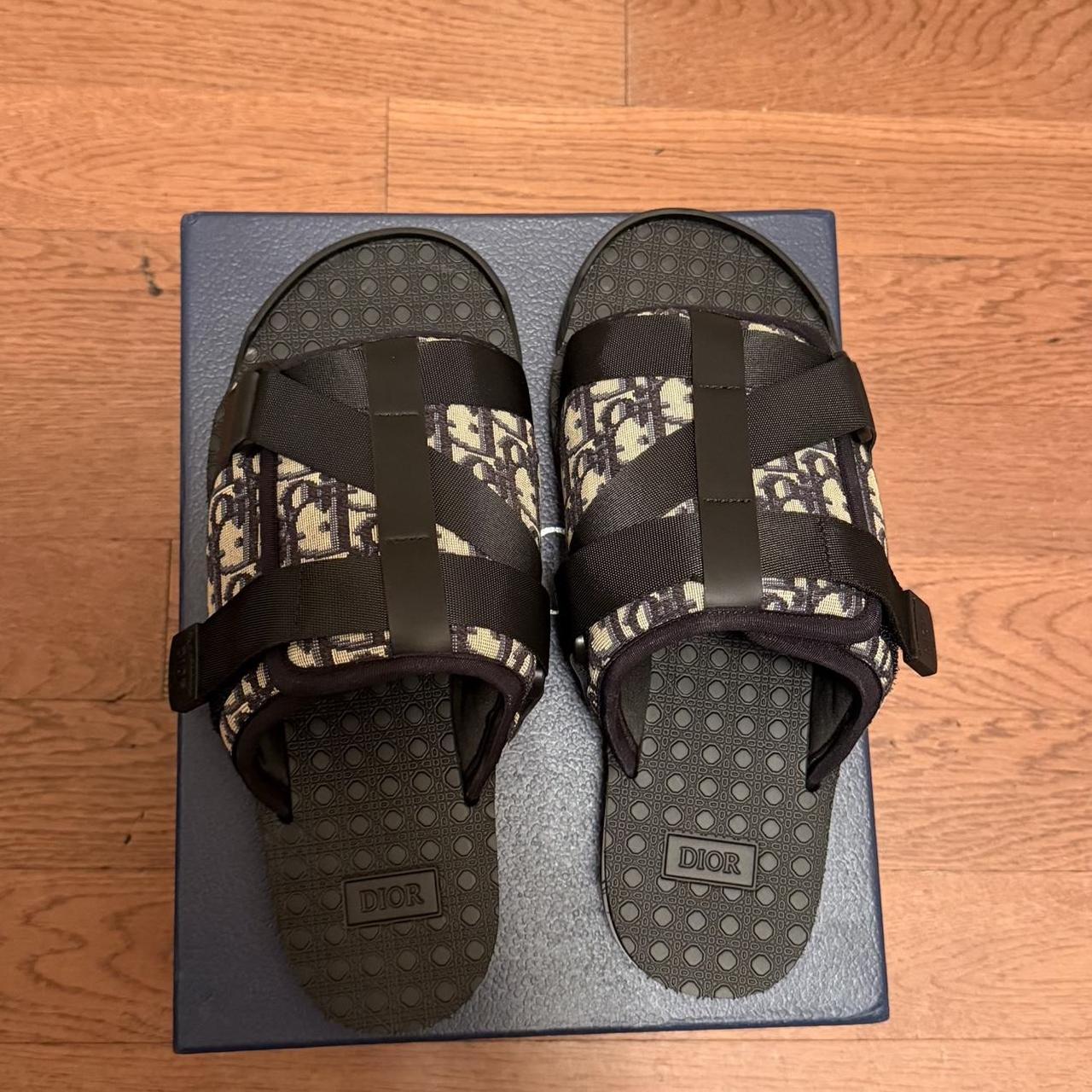 Dior Men's Slides - Black/Navy - US 10 – Dior Obl… - image 1