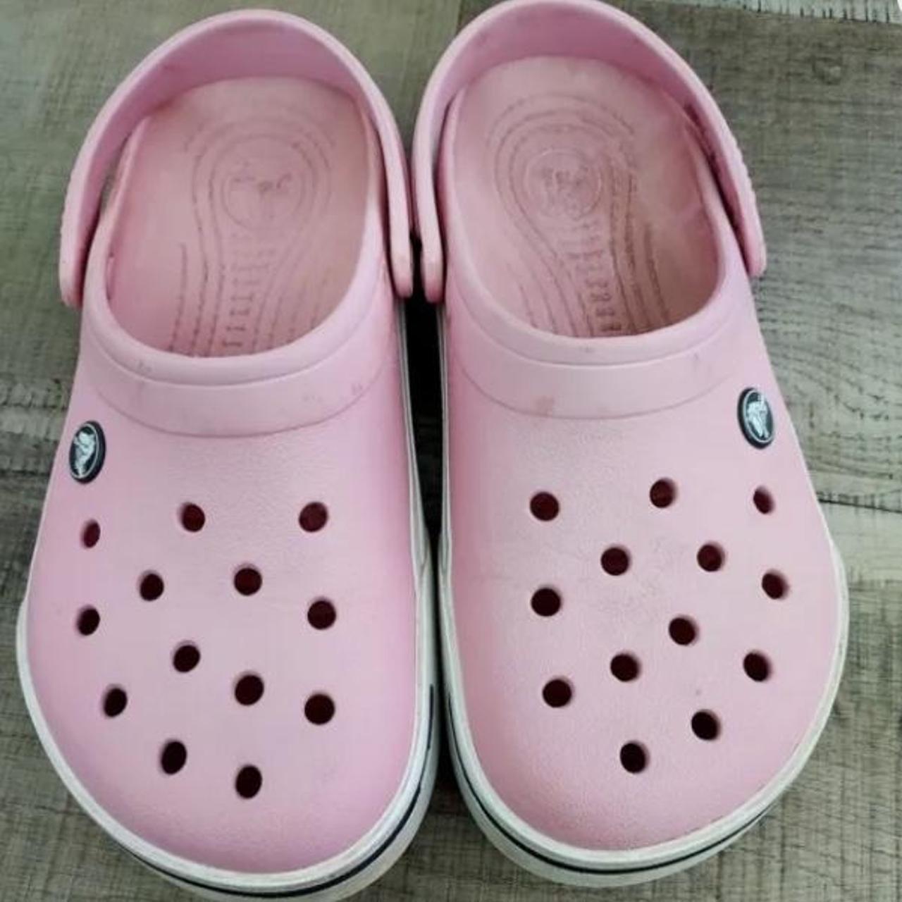 Light pink Crocs men’s size 6 women’s size 8 in... - Depop