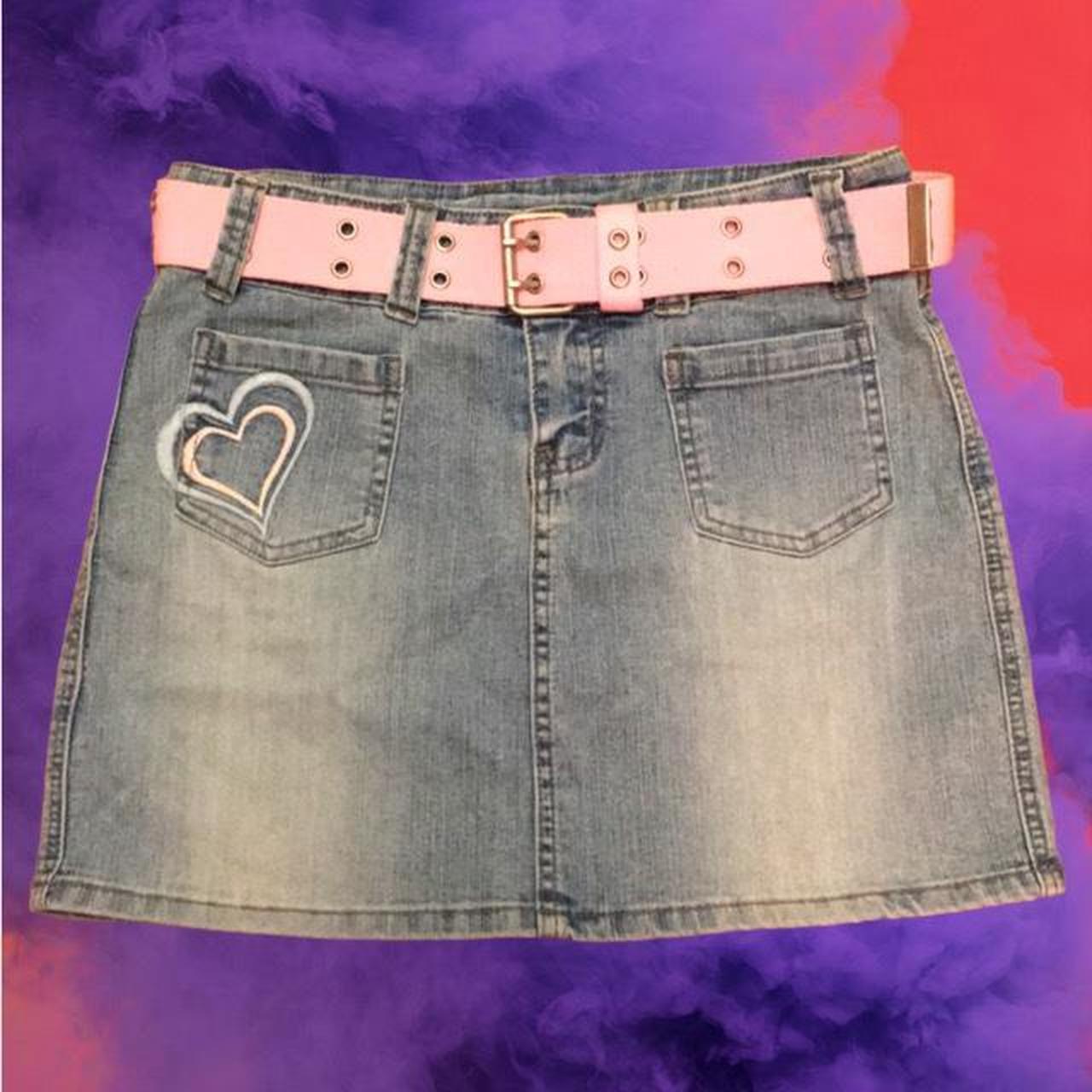 Denim Skirt Purple Skirt 90s Threadbare 90s Baby Mini Skirt In