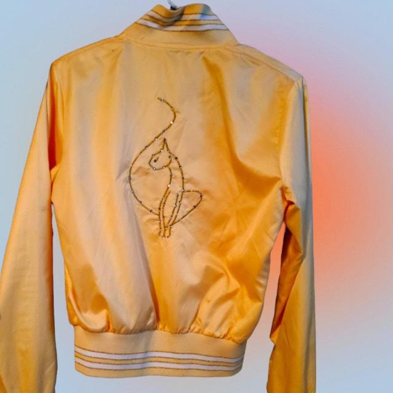 Vintage y2k 'Baby Phat' Metallic Gold Zip up Jacket... - Depop