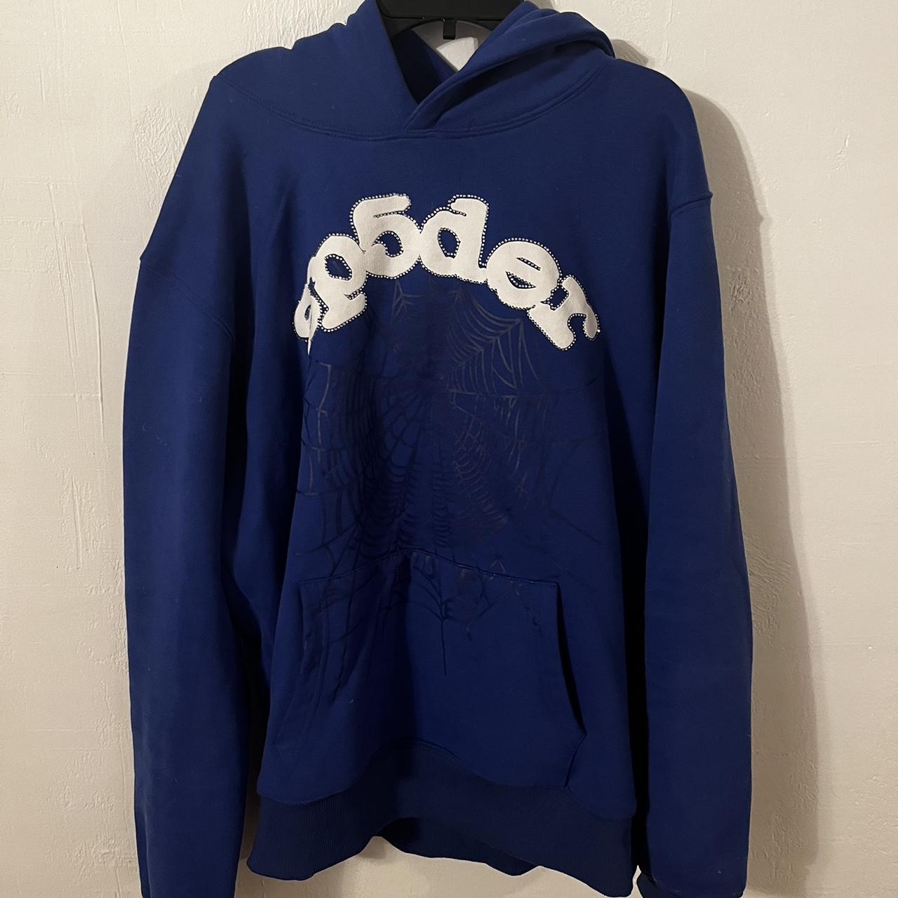 Sp5der Websuit Hoodie in blue. Great quality and... - Depop