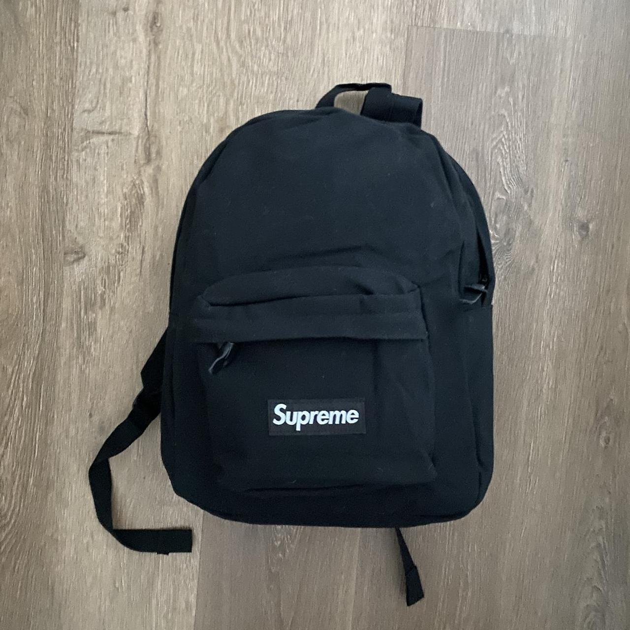 Black Supreme Canvas Backpack Fw20 Condition 910 Depop 0548