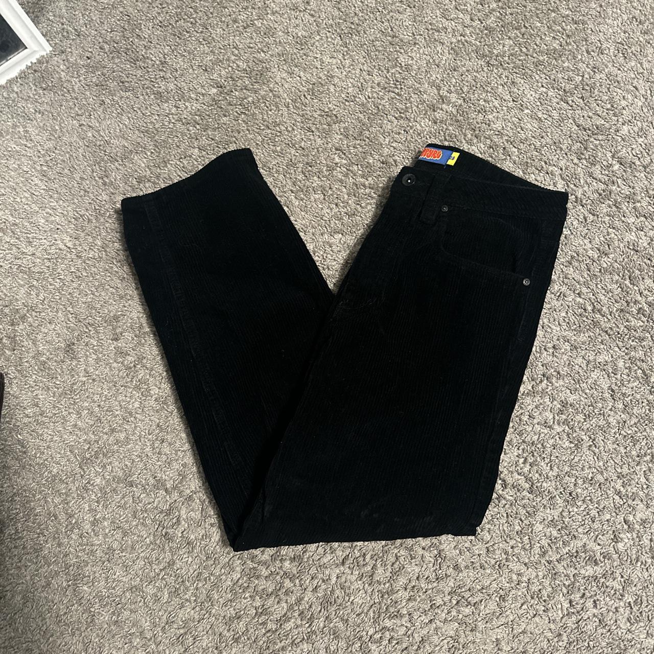 empyre black corduroy pants Size 28 fits liek... - Depop