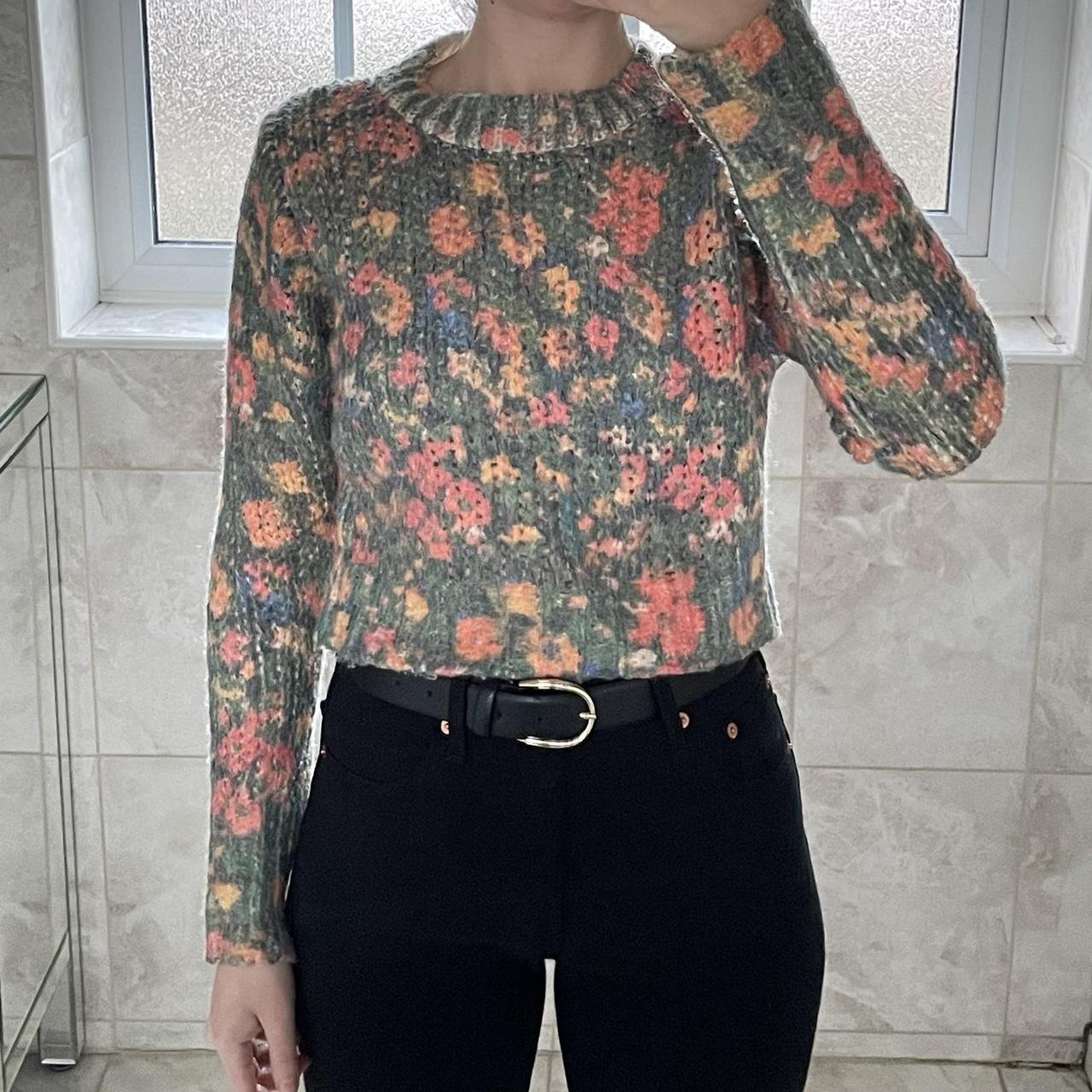 Zara floral cheap jumper