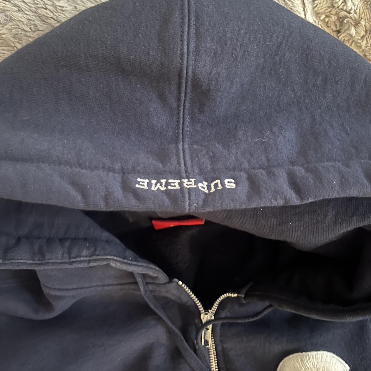 Supreme S logo zip up Size small Lightly worn | Depop