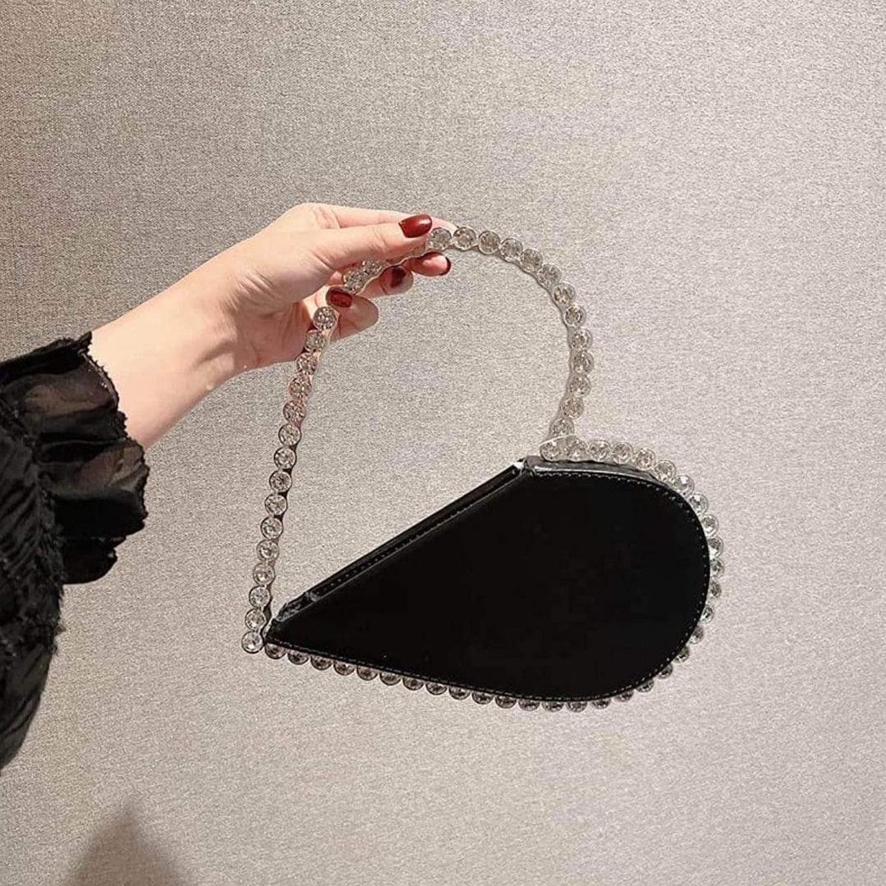 Diamond discount heart clutch