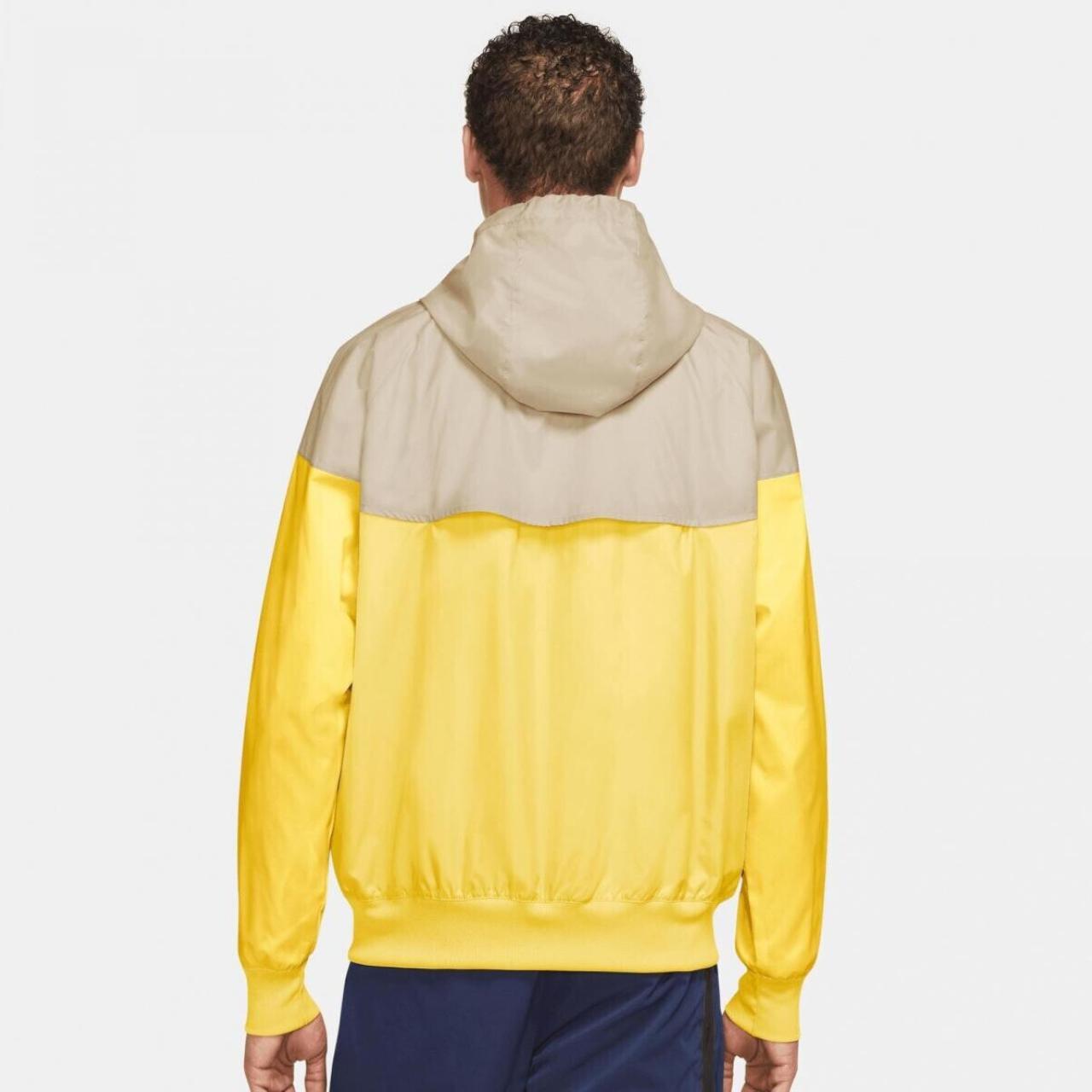 Nike Men's Yellow and Cream Jacket Depop